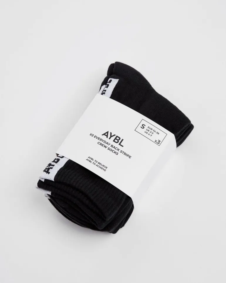 Everyday Back Stripe Crew Socks (3 Pack)