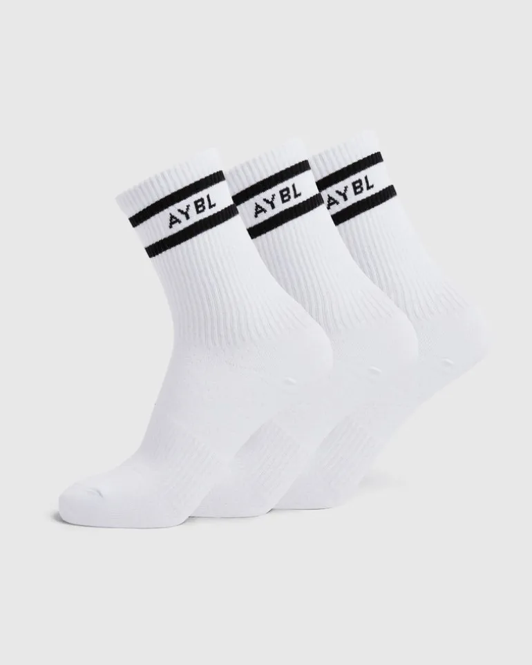 Everyday Double Stripe Crew Socks (3 Pack)