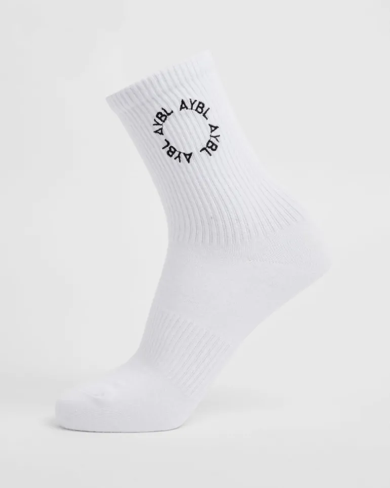 Everyday Embroidered Crew Socks (3 Pack)