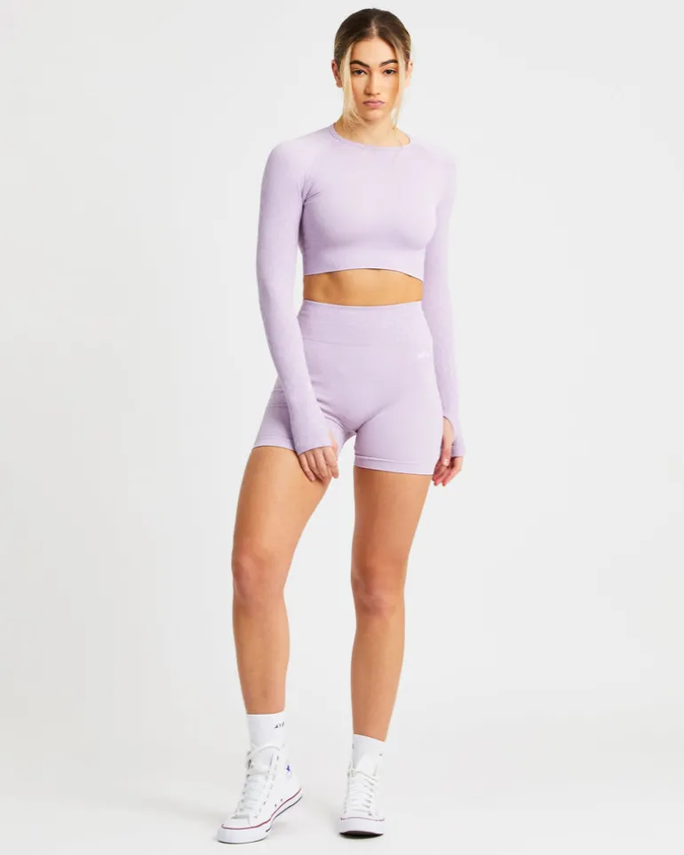 Evolve Speckle Seamless Long Sleeve Crop Top
