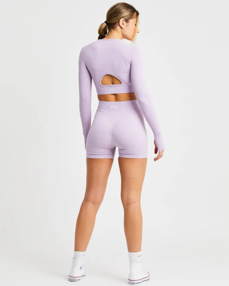 Evolve Speckle Seamless Long Sleeve Crop Top