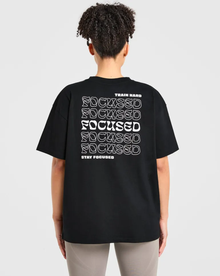 Focused Wavy Oversized T Shirt