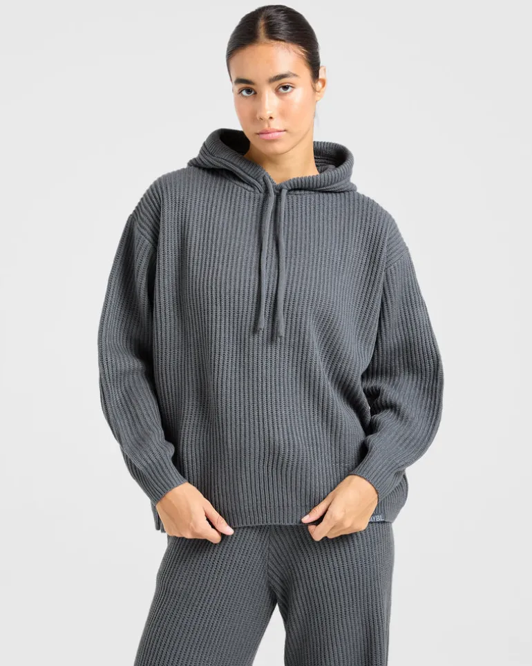 Lounge Oversized Knit Hoodie