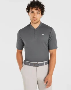 Performance Collarless Polo Shirt