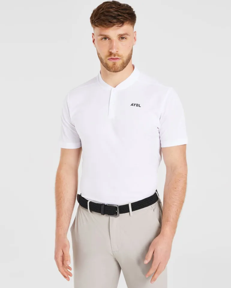 Performance Collarless Polo Shirt