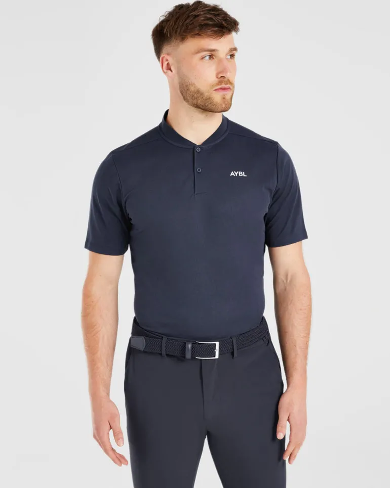 Performance Collarless Polo Shirt