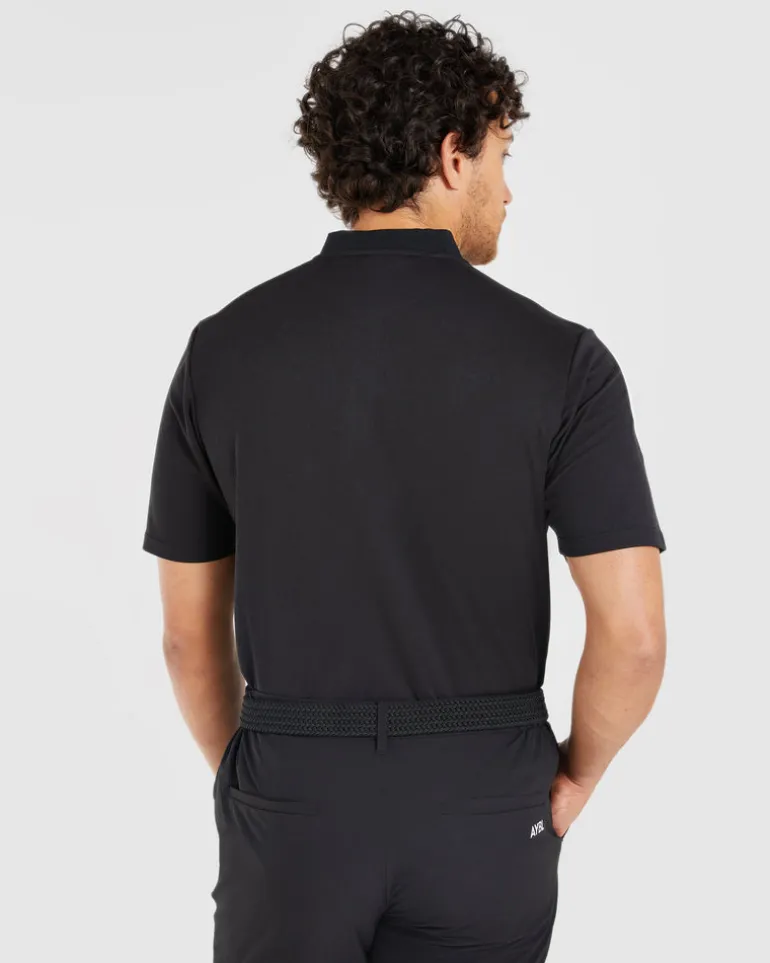 Performance Collarless Polo Shirt