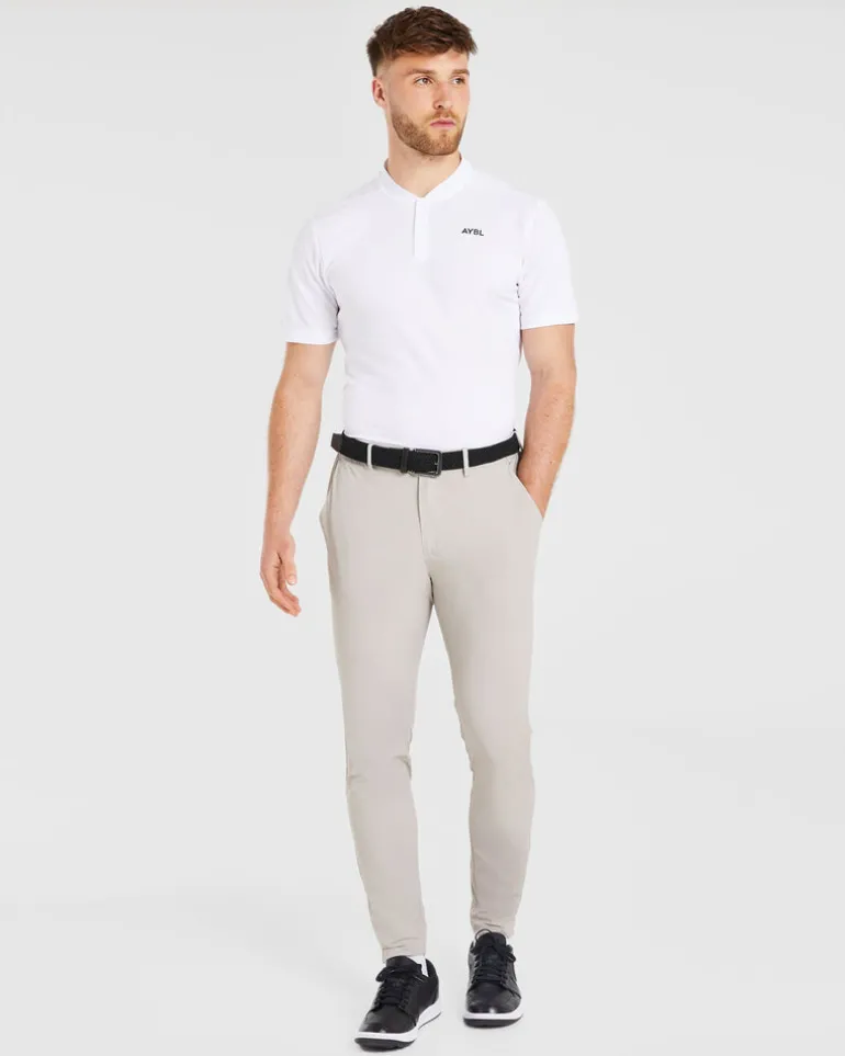Performance Collarless Polo Shirt
