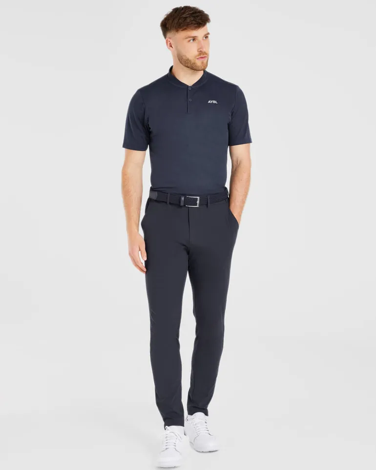 Performance Collarless Polo Shirt
