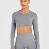 Power Seamless Long Sleeve Crop Top