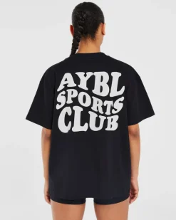 Sports Club Wavy Oversized T Shirt