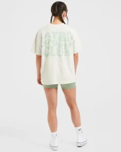 Sports Club Wavy Oversized T Shirt