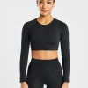 Staple Long Sleeve Crop Top
