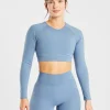 Staple Long Sleeve Crop Top