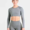 Staple Long Sleeve Crop Top