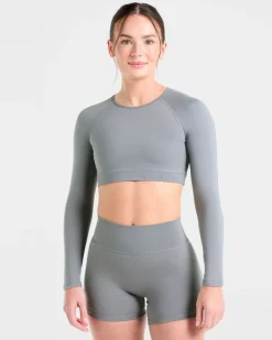 Staple Long Sleeve Crop Top