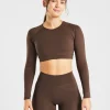 Staple Long Sleeve Crop Top