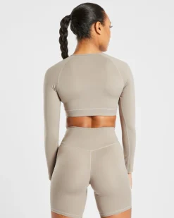 Staple Long Sleeve Crop Top