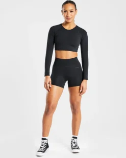 Staple Long Sleeve Crop Top