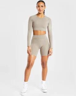 Staple Long Sleeve Crop Top