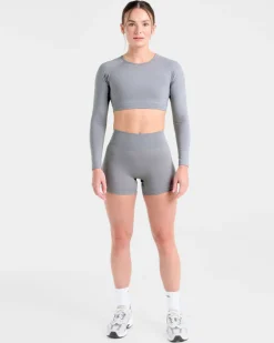 Staple Long Sleeve Crop Top