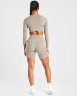 Staple Long Sleeve Crop Top