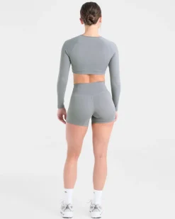 Staple Long Sleeve Crop Top