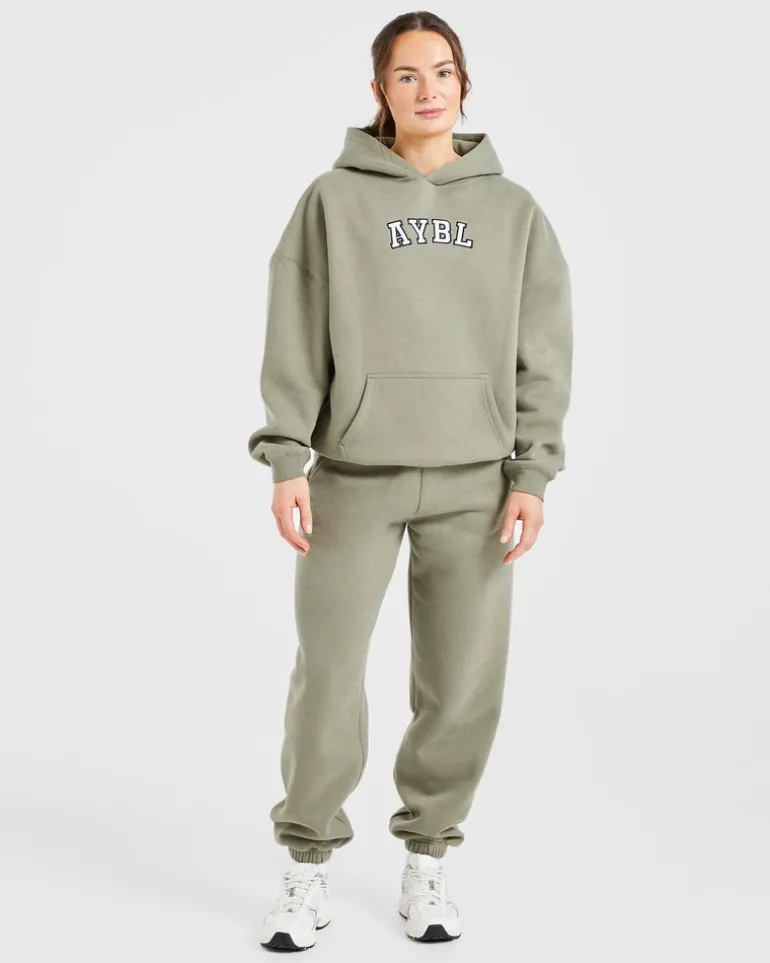 Varsity Embroidered Oversized Hoodie